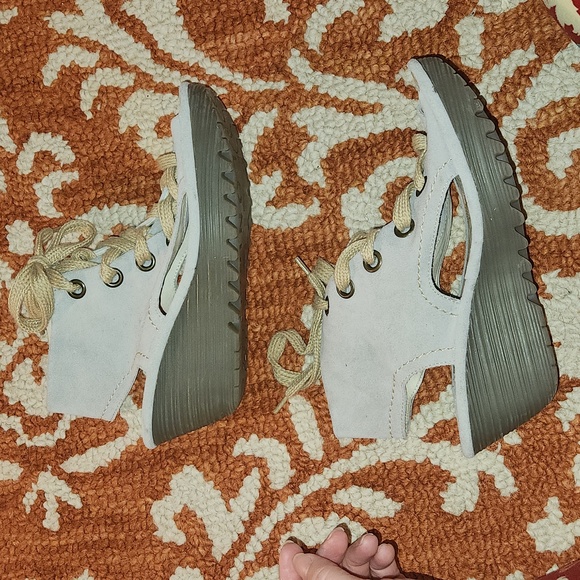 Fly London Yaba Women's Gray Suede Lace-Up Wedges Sandals Shoes Size: 40 - Picture 4 of 10